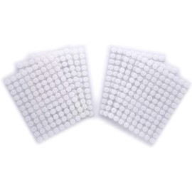 Vkey 324 Pairs 10mm Diameter Sticky Back Dots Coins Hook & Loop Self Adhesive dots Tapes White