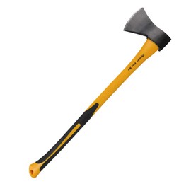 Monkey King Bar-35 Long Firewood Splitting Axe with Fiberglass Handle-Protective Carrying Sheath Included(Yellow/Black)