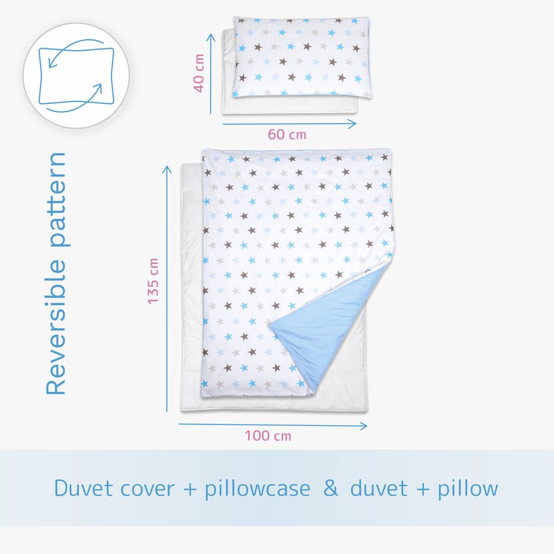 5 Piece Bedding Set Duvet Pillow with Covers & Cotton