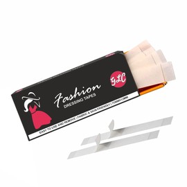GLC Double Sided Tape for Fashion, Clothing and Body - Strips | All Day Strength Invisible Dress Tape for women | Gentle to stick on Skin and clothes | Transparent Clear Color for All Skin (50)
