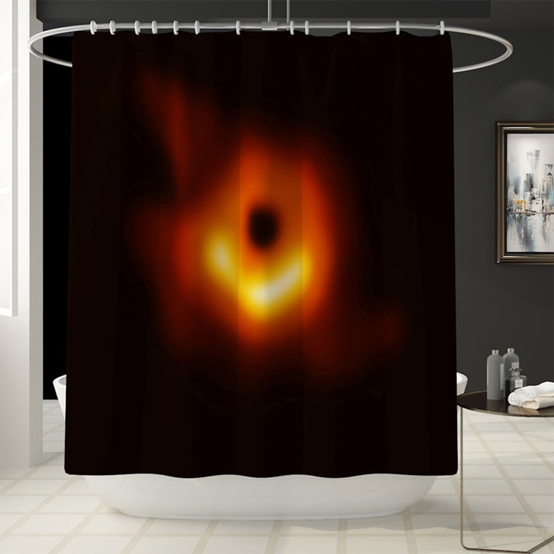 4PCS Shower Curtain Waterproof Non slip Mat Toliet Cover Rug