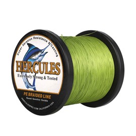 HERCULES H¨¦rcules L¨ªnea de Pesca Trenzada, 500M, PE 8 hebras, Verde ej¨¦rcito, 100lb/4 .4 g 0.55mm