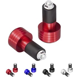 Amavoler 22mm Motorcycle Handlebar Hand Grip End Cap, End Slider Cap Plug Aftermarket Parts Universal Fit for 7/8 Inch Bike Motorcycle Hand Bar Grips.2Pcs.