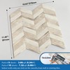 M MOFIT Stone Look Herringbone Peel and Stick Backsplash for