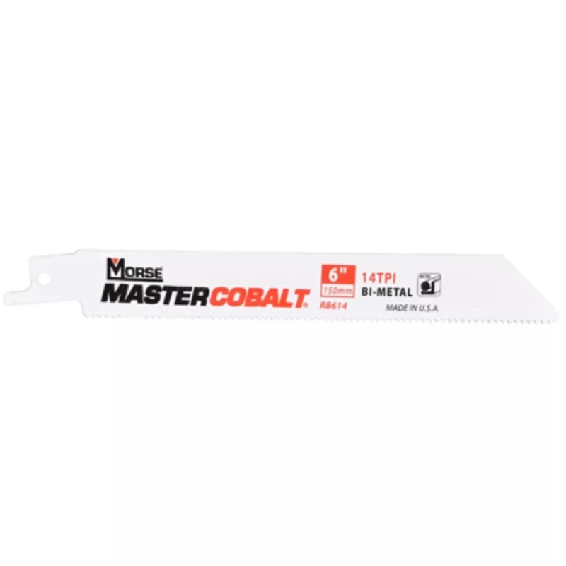 Morse Master Cobalt 6" Reciprocating Bi-Metal Blades 24 TPI 5PK