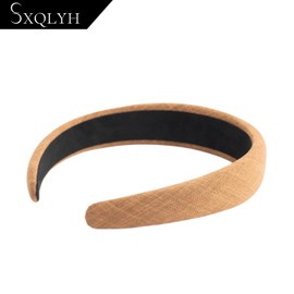 SXQLYH Headband Padded Fabric Headband - Padded Headband for Women - Beautiful Women's Headband Hair Accessories Headband Wide Padded Headband for Women Girls (Brown)