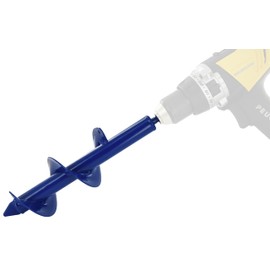 Tivoly • Earth Auger for Drill • Diameter 80 mm & L300 mm • Stainless Steel • Hexagonal Shank Diameter 8 mm • Garden Drill • Quick and Easy Drilling of Soil • For Planting Flowers and Shrubs