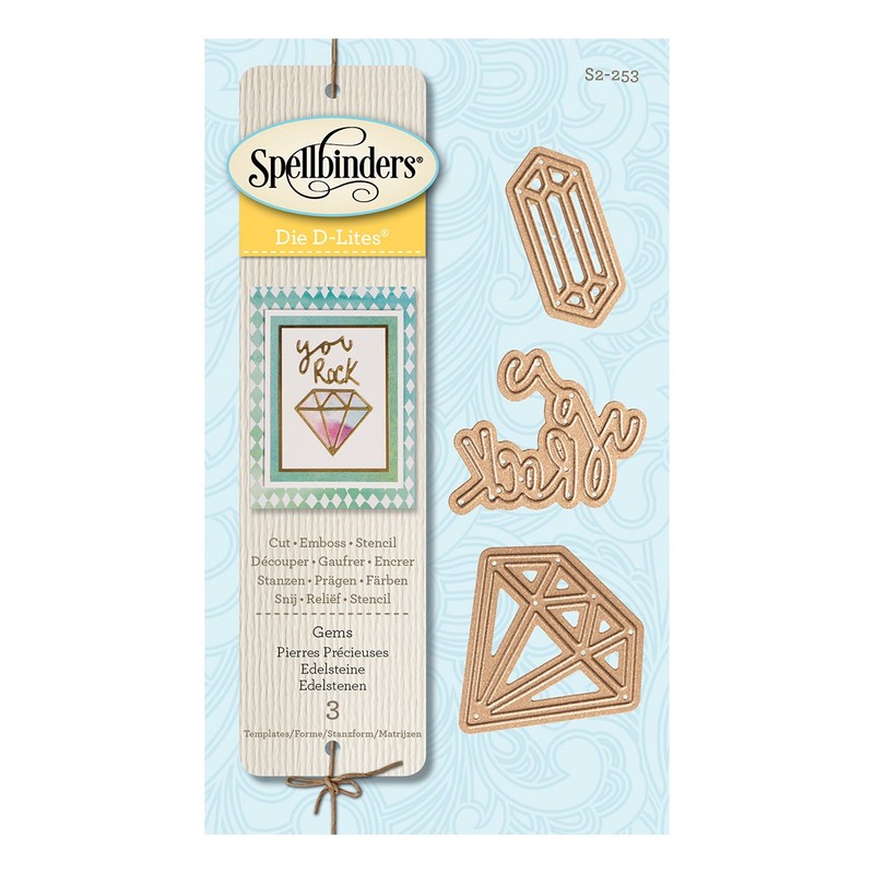 Spellbinders D-Lites Gems Die, Brown