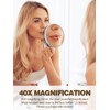 40X Magnifying Mirror with 2 Suction Cups, 3.5 inches Magnified