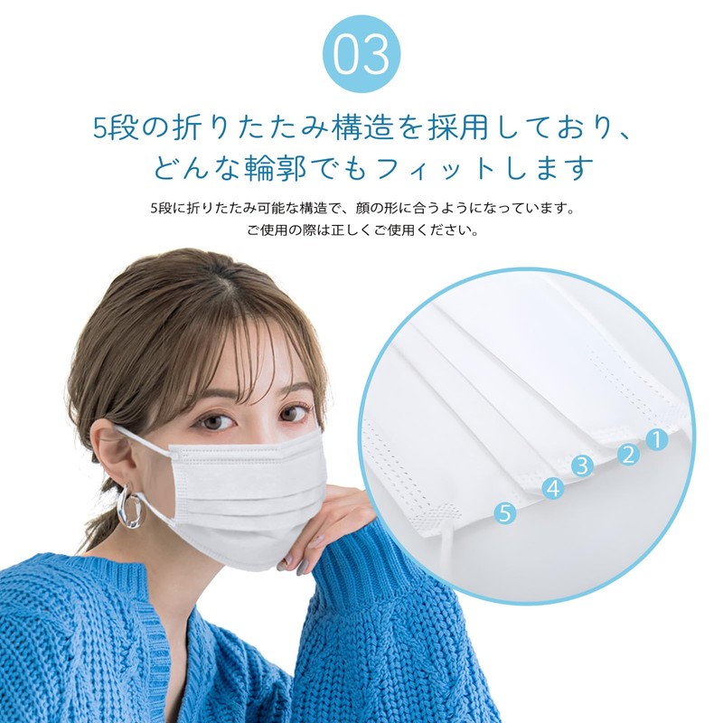 [sumalala] マスク 不織布 カラーマスク 50+1枚 大人 子供用マスク 小顔 小さめマスク やわらか