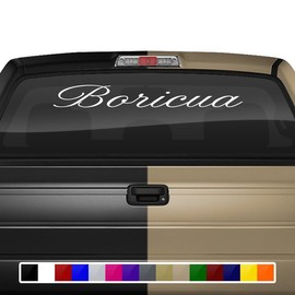 Sticky Creations Boricua Decal Sticker Windshield Window Vinyl Graphic Banner Rear Back Car Truck SUV Vehicle Script Cursive 36"x4.25"+ (Font-Altogscr)