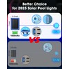 Vovamo Solar Pool Lights,Underwater IP68 Pool Lights with 8-Color Changing