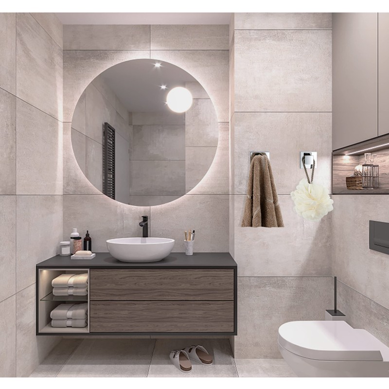 Delarkusi Towel Hooks for Bathrooms, Polished Chrome Towel Hook for