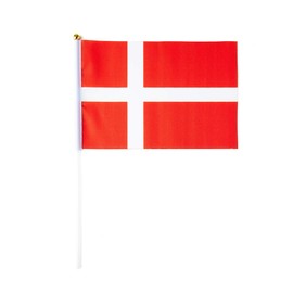 Denmark Flag Danish Flag, Small Mini Handheld Denmark Flags on Stick, Ideal for Party Parades Sports Events Patriotic Festival Decorations