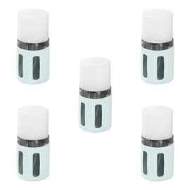 BJGZ-HC Refillable Travel Bottles 4 in 1 240ml - Leakproof Silicone Containers with Funnel & Removable Labels for Airplane Toiletries (Shampoo, Lotion, Liquid Essentials) (blue)