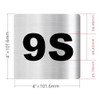 Apartment number 9S sign - UNIT NUMBER 9S SIGN (SILVER,