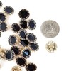 Craftisum Classic Golden Metal Base Black Enamel Sewing Shank Buttons