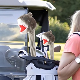 Plush Driver Headcover - Stuffed Funny Shark Driver Headcover | Soft Golf Head Covers Protect Your Golf Club Head Cover from Scratches and Dents, Golf Club Covers for Men