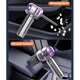 Mini Vacuum Cleaner for Car and Home – Rechargeable, 16.000Pa Strong Suction, Washable HEPA Filter, USB Fast Charging – Great for Dust, Crumbs, Pet Hair.