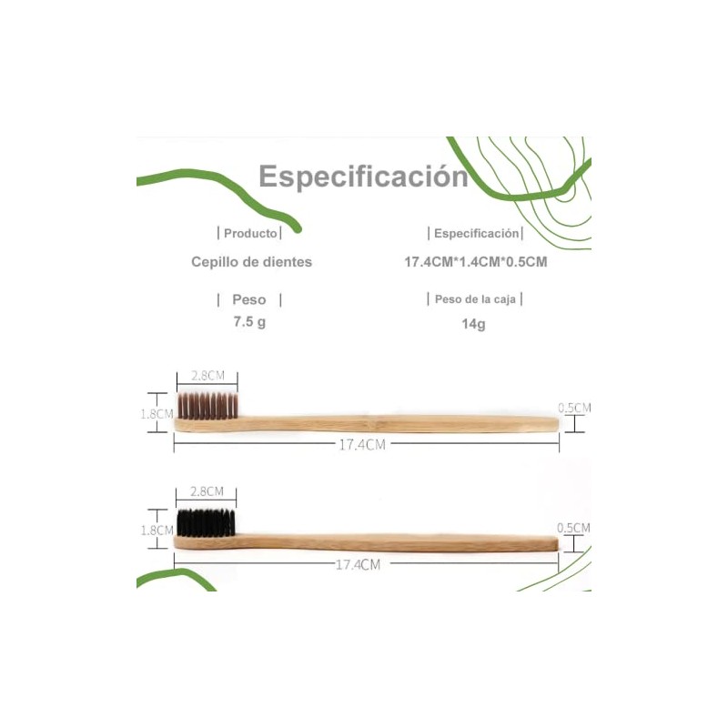 Pack 8 Cepillos de Dientes de Micro Cerdas Hechos 100%