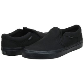 Vans Men's Asher Trainers, Black Canvas Black B, 16