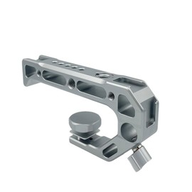Peakloong Camera Top Handle Hand Grip Handgrip Camera Cage Handle for DSLR Camera Cage Microphone Shoe Mount Silver