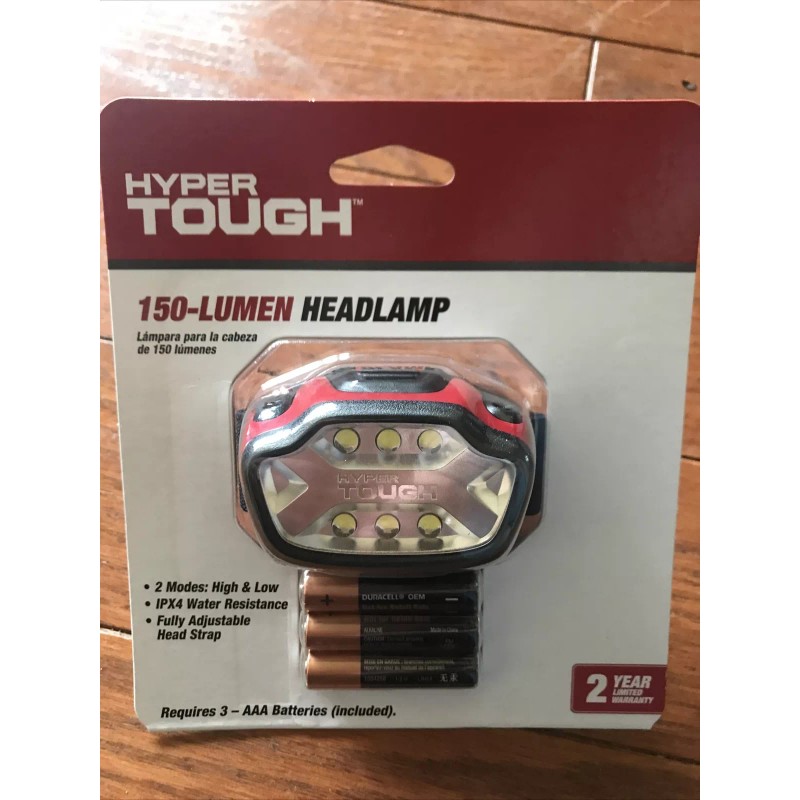Hyper Tough 150-Lumen LED HEADLAMP 2 Modes,HIGH-Low