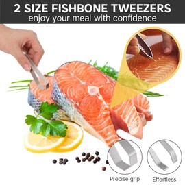 8PCS Fish Scaler Remover, Stainless Steel Fish Scaler with Gloves, Fish Scale Remover Set Fish Scale Scraper Fish Bone Plucking Tweezers Fish Skin Grater Scraper Peeler Brush Cooking Tool for Kitchen