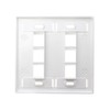 Leviton 6-Port Dual Gang QuickPort Wallplate with ID Windows, 42080-6WP,