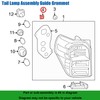 OAUTOO 25pcs Rear Combination Tail Light Guide Grommet for Toyota
