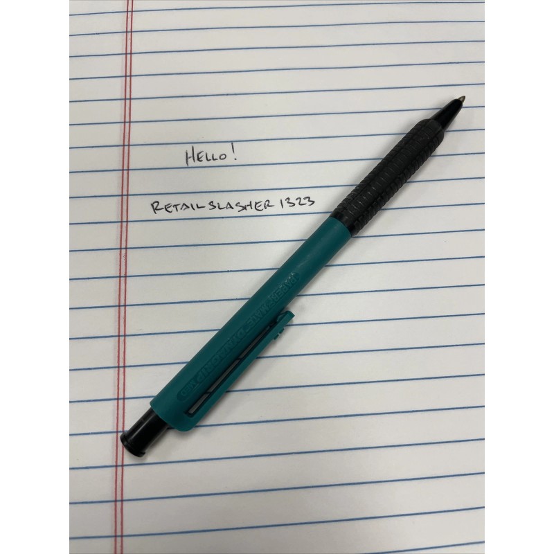 Paper Mate Vintage PaperMate DynaGrip Double Heart Teal Ballpoint Pen