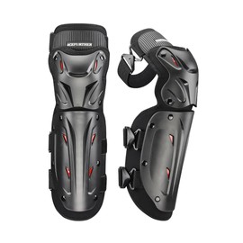 ACEFURTHER 2Pcs Motorcycle Knee Shin Guard Pads for Men Adjustable Anti-Slip 2 in 1 Protector Motocross Knee Protection Armor Racing Protective Gear for Cycling