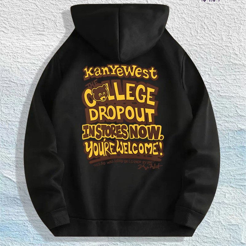Kanye West "College Dropout" Graphic Hoodie 100% Cotton US Warehouse
