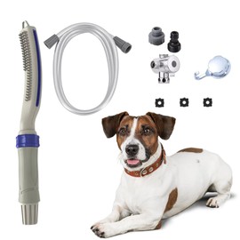 Whaluna Dog shower sprayer - High Pressure Pet Shower Sprayer - Dog Shower Attachment with 8 feet long Shower Hose Sprayer - Dog Bathing and Grooming Accessories