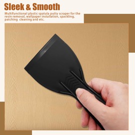 Flexible Plastic Putty Knife Set, 6pcs Scraper for Spackling