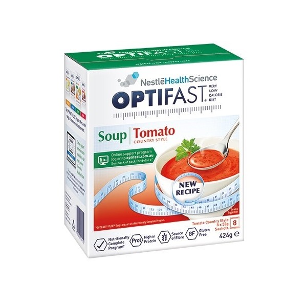 Optifast *OPTIFAST SOUP - TOMATO 8 x 53g Sachets - Expiry 10/04/24