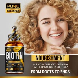 Cabello Asombroso Biotina Con Colágeno 50,000mcg 60ml Sabor SN                                                                                        