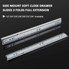 knobelite 12 Inch Soft Close Side Mount Drawer Slides, 3