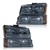 CNNELL Headlights Assembly Compatible with 2003 2004 2005 2006 Chevy