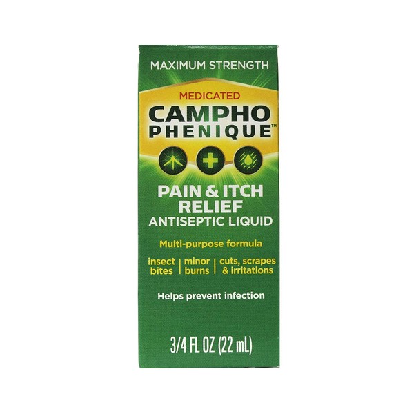 Campho-Phenique Pain & Itch Relief Antiseptic Liquid 0.75 fl oz (Pack of 2)