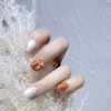 24pcs Nail Tips Amber Bow Short Sweet Girls Nails
