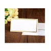 50pcs White Blank Place Cards with Gold Foil Edge Name