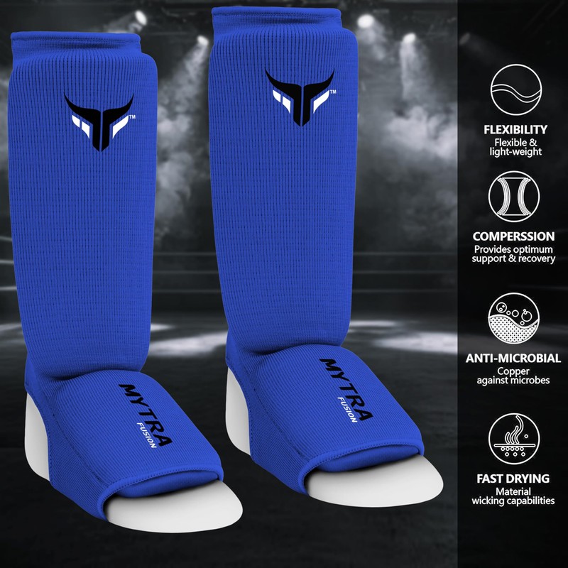 Mytra Fusion Kids Shin Instep Shin Pad Protector for Kickboxing