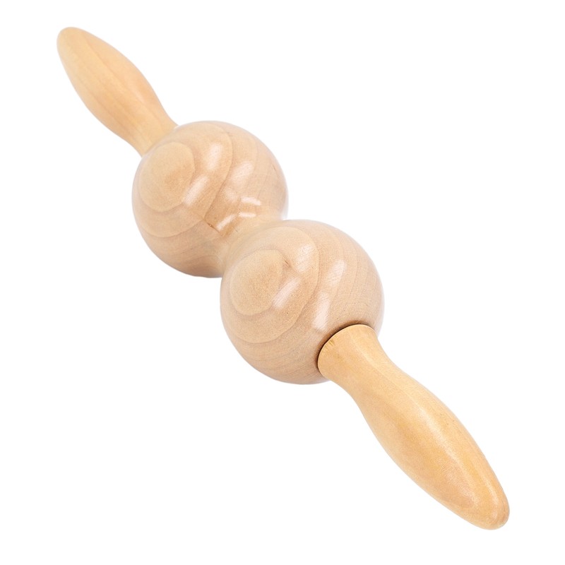 Wooden Meridian Massager Roll Stick Back Waist Neck Shoulder Spine