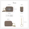 RafiCaro Key Case, Double Pockets, Genuine Leather, Smart Key, Clear