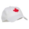 Canada Maple Leaf Embroidered Low Cap - White OSFM