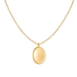 Dckazz Worry Stone Necklace Gold Fidget Anxiety Necklace Meditation Relaxation Stress Relief Anxiety Relief Gift Women No Tarnish Gold Oval Pendant