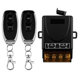 Wireless Remote Control Switch 433MHz Relay Receiver AC 220V 230V 240V 110V 30A with 2 Transmitters Remote Control for Water Pumps, Household Appliances and Agricultural Irrigation