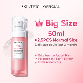 SKINTIFIC <big>SKINTIFIC 10% Niacinamide Brightening Serum whitening   50ml  all perfect whitening serum for face Hydration