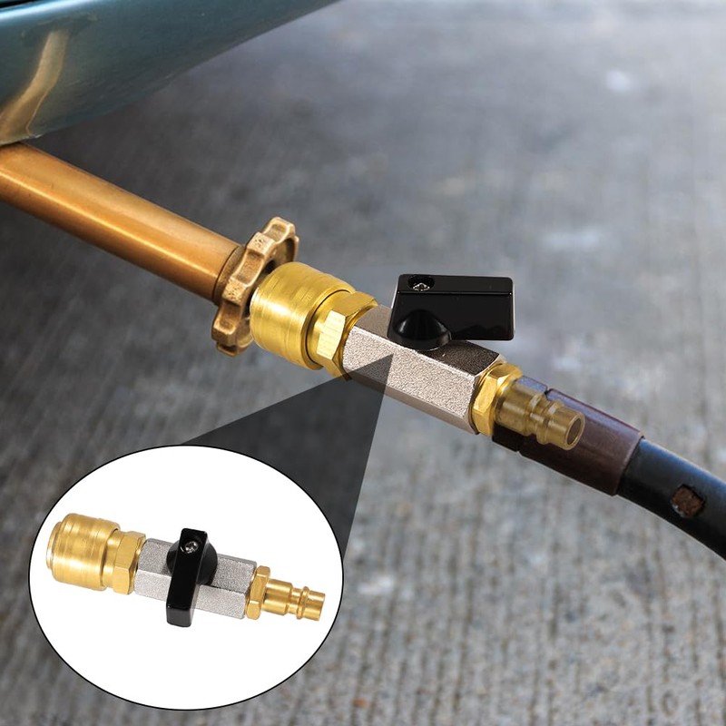 Compressed Air Stop Valve, 1/4 Inch Compressed Air Quick Release